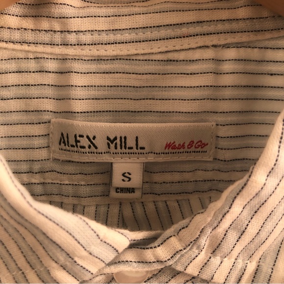 Alex Mill Cotton-linen Shirt in Blue Stripes (size S) - Picture 2 of 3